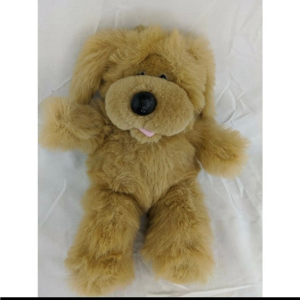 Tan Dog Plush Fluffy 12" Stuffed Animal Toy